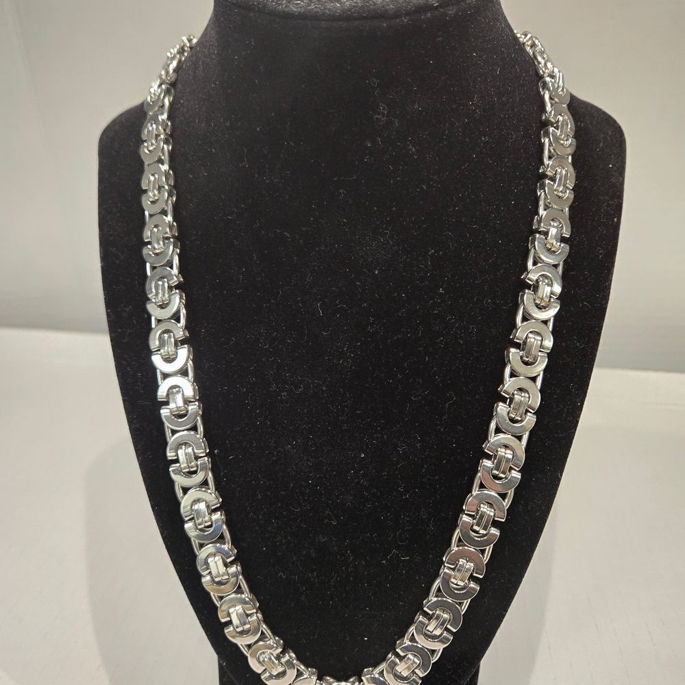 Silver Chain Necklace 21"